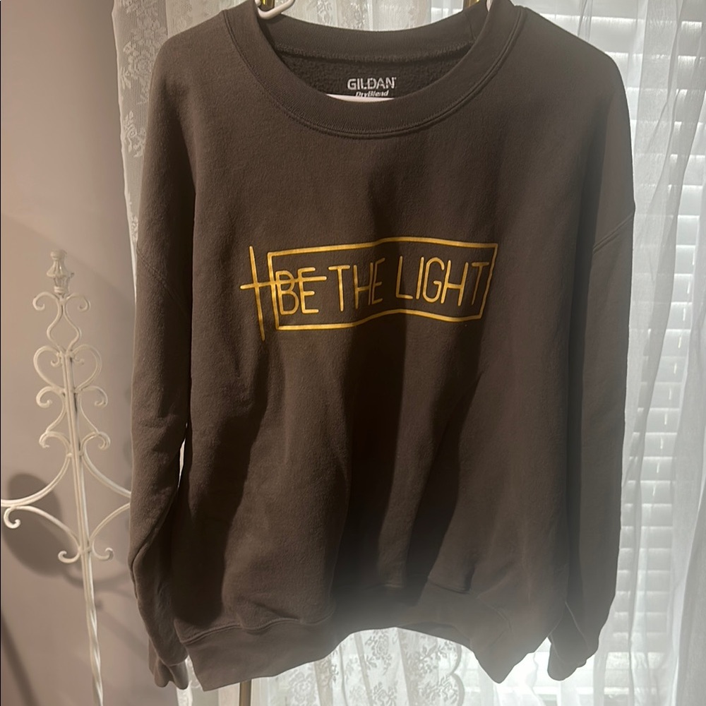 Gildan Black Sweatshirt with Gold Print